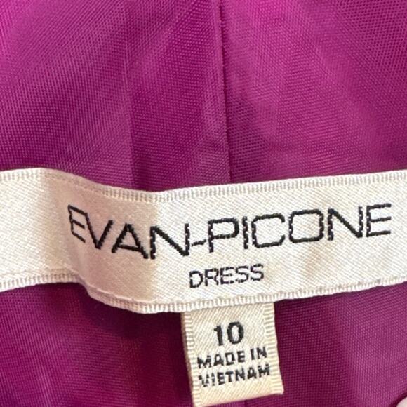 Evan-Picone Floral Fit & Flare Dress Bold Print Spring Style Wedding Season 10 - Picture 7 of 9